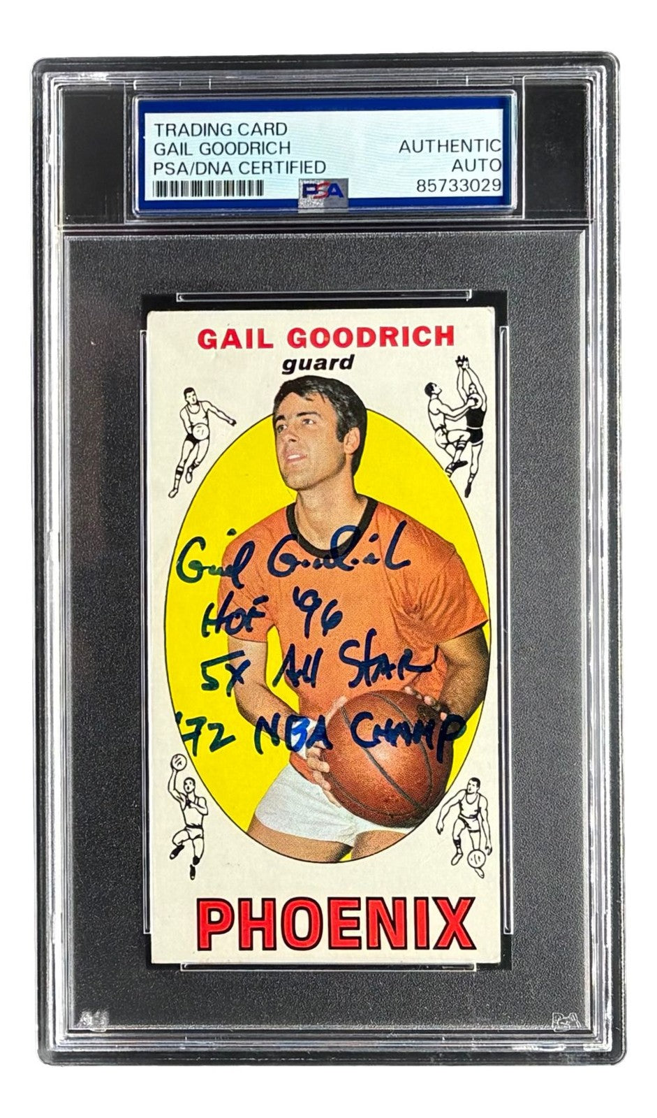 Gail Goodrich Signed 1970/71 Topps #2 Lakers Trading Card w/ 3 Insc PSA/DNA