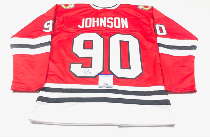 TYLER JOHNSON signed Jersey PSA/DNA Chicago Blackhawks Autographed