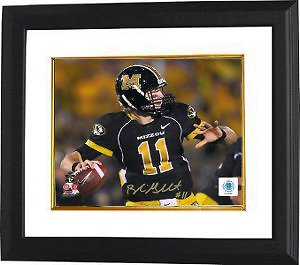 Blaine Gabbert signed Missouri Tigers 8X10 Photo Custom Framed COA/Photo Signing