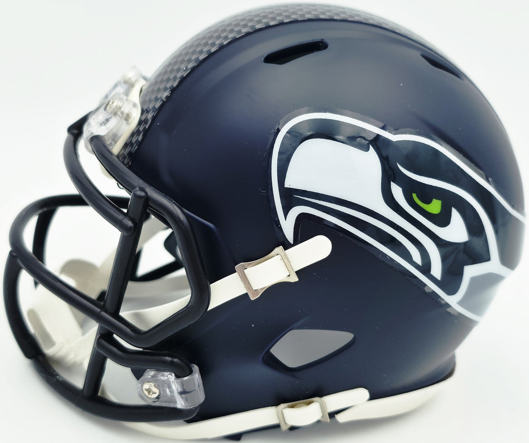 Charles Cross Signed Seattle Seahawks Blue Speed Mini Helmet MCS Holo