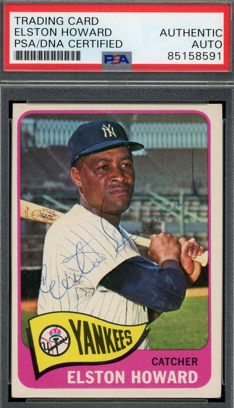 Elston Howard PSA DNA Coa Signed 1965 Topps Autographed
