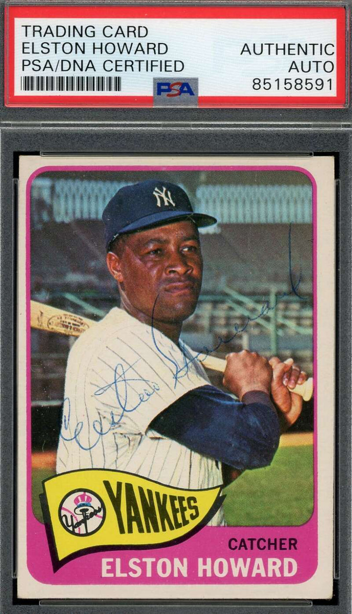 Elston Howard PSA DNA Coa Signed 1965 Topps Autographed