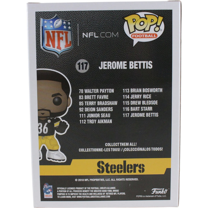 Jerome Bettis Autographed Pittsburgh Steelers Funko Pop! Bus Beckett 53778