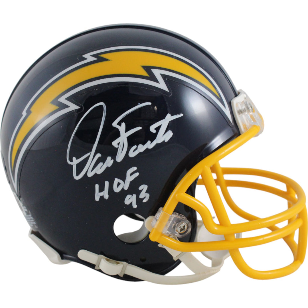 Dan Fouts Autographed San Diego Chargers TB 74-87 VSR4 Mini Helmet HOF BAS 49253