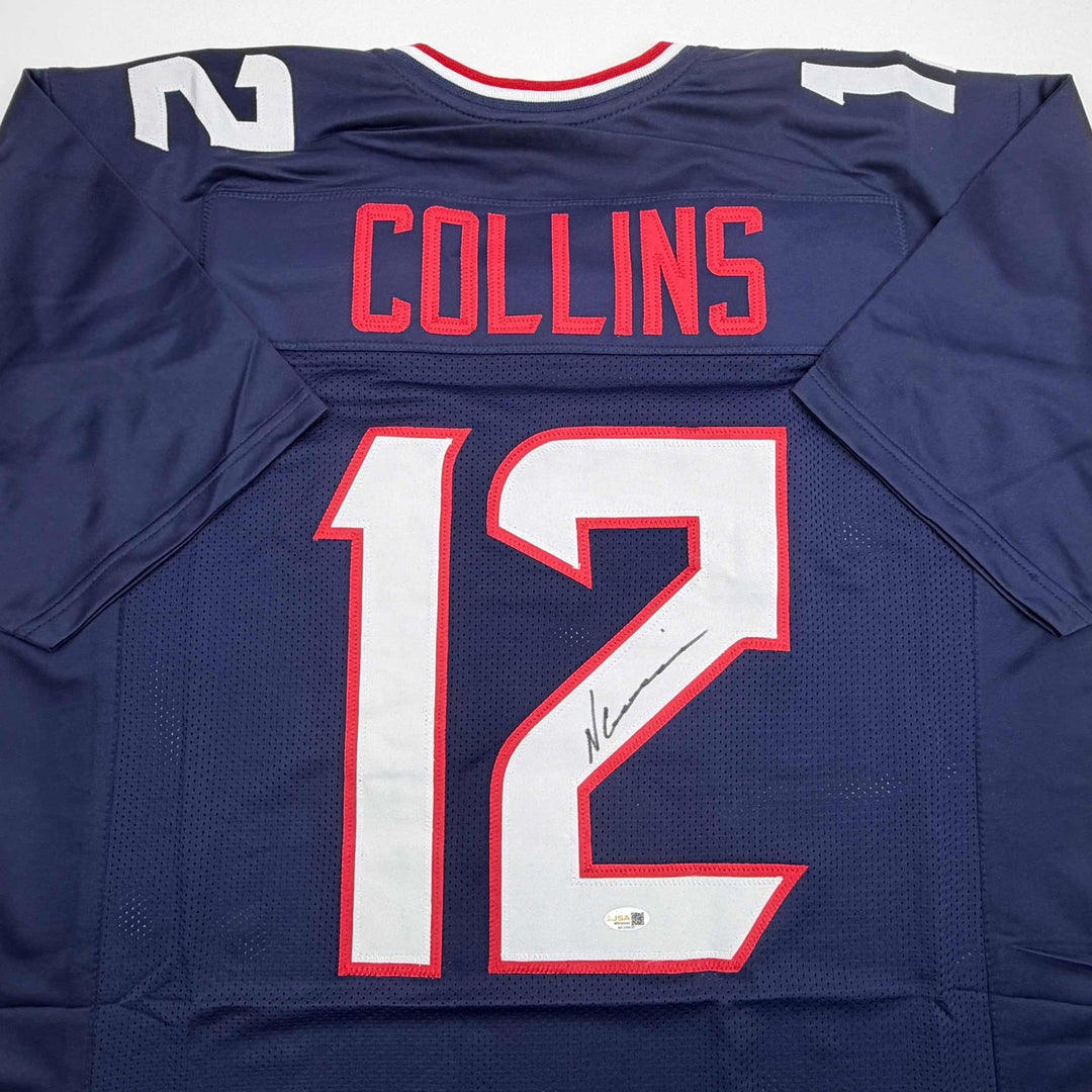 Autographed/Signed Nico Collins Houston Blue Current Jersey JSA COA