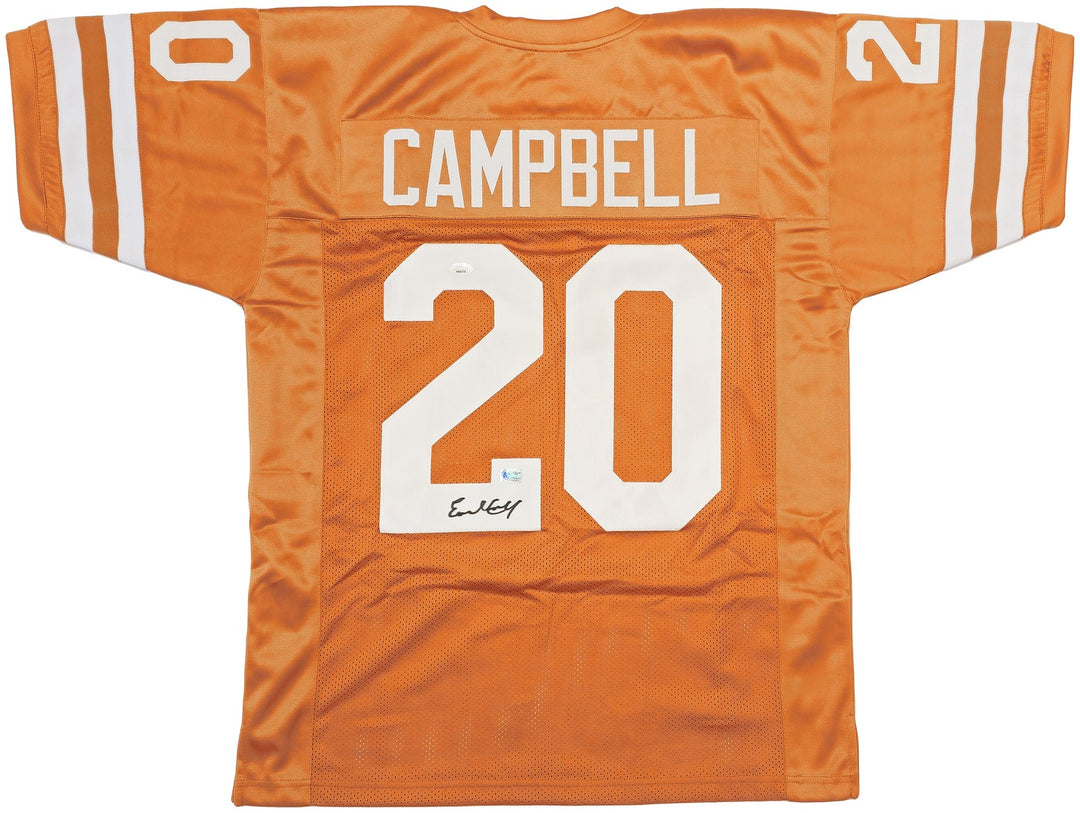 Texas Longhorns Earl Campbell Autographed Signed Orange Jersey JSA