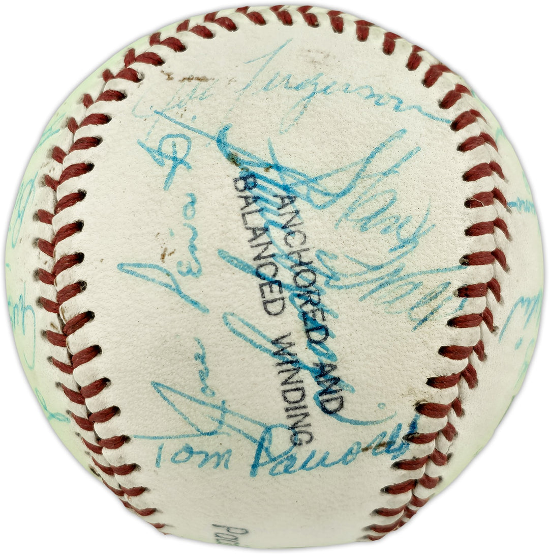 1972 Albuquerque Dukes Signed Wilson PCL Baseball 20 Sigs Tommy Lasorda