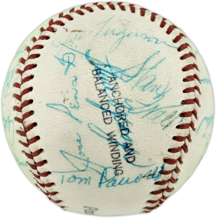 1972 Albuquerque Dukes Signed Wilson PCL Baseball 20 Sigs Tommy Lasorda