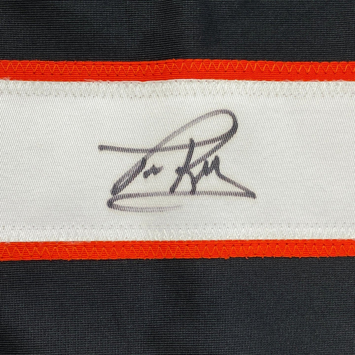 Autographed/Signed TIM KERR Philadelphia Black Hockey Jersey JSA COA Auto