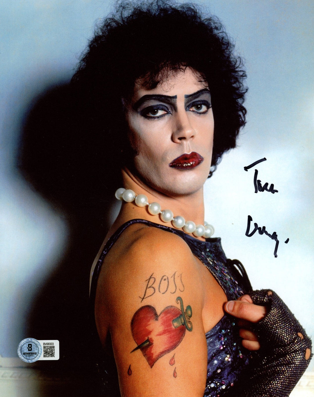 Tim Curry Autographed Rocky Horror Picture Show 8x10 Photo Beckett 56310