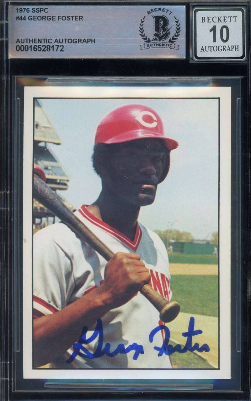 George Foster Gem Mint 10 Beckett BAS Signed 1976 SSPC Autograph