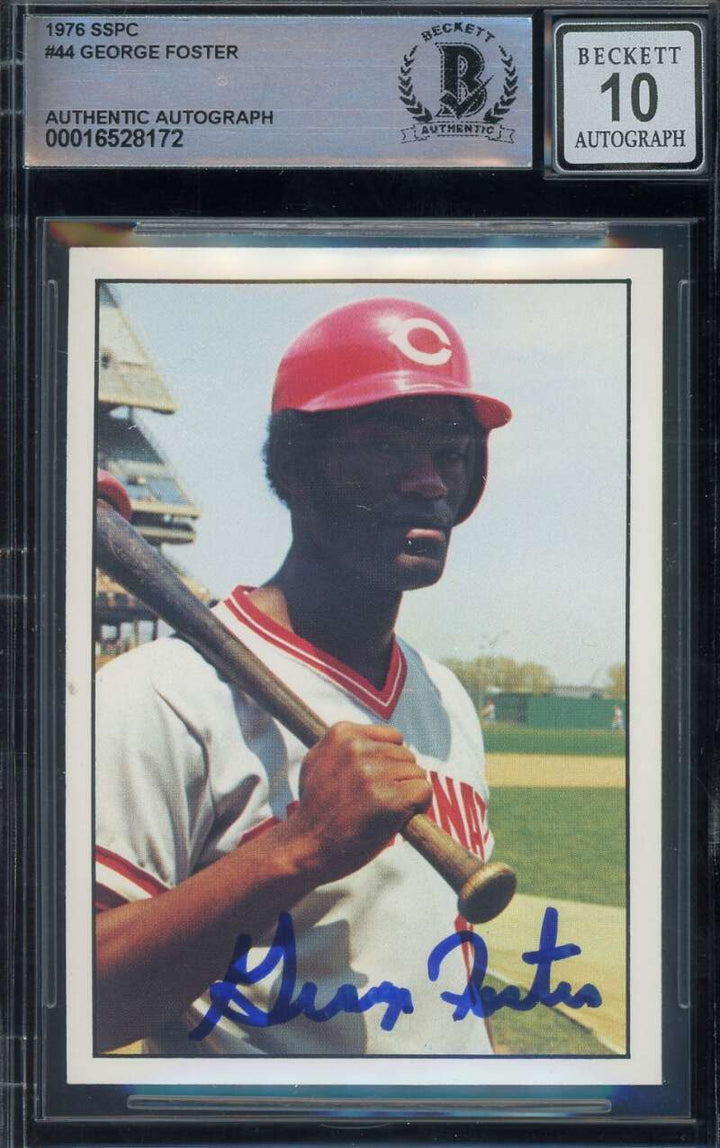 George Foster Gem Mint 10 Beckett BAS Signed 1976 SSPC Autograph