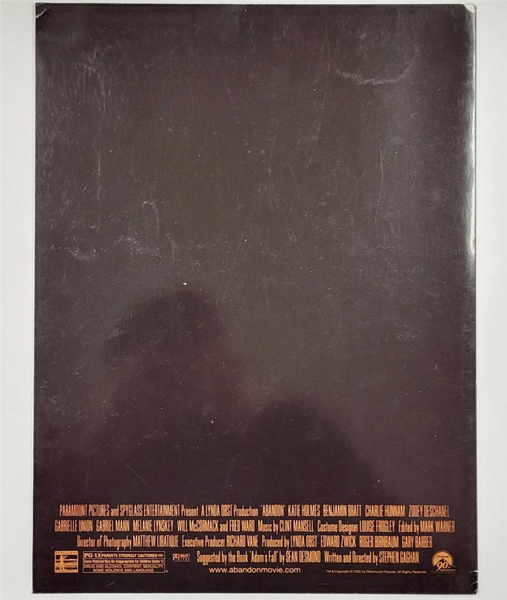 Katie Holmes signed Abandon 9x12 lobby card book autograph ~ Beckett BAS