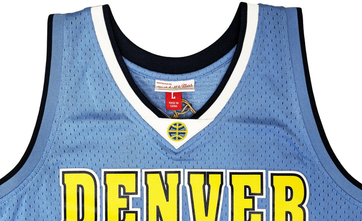 Nuggets Nikola Jokic Auto Blue Mitchell Ness 16 HWC Swingman Rookie Jersey L JSA