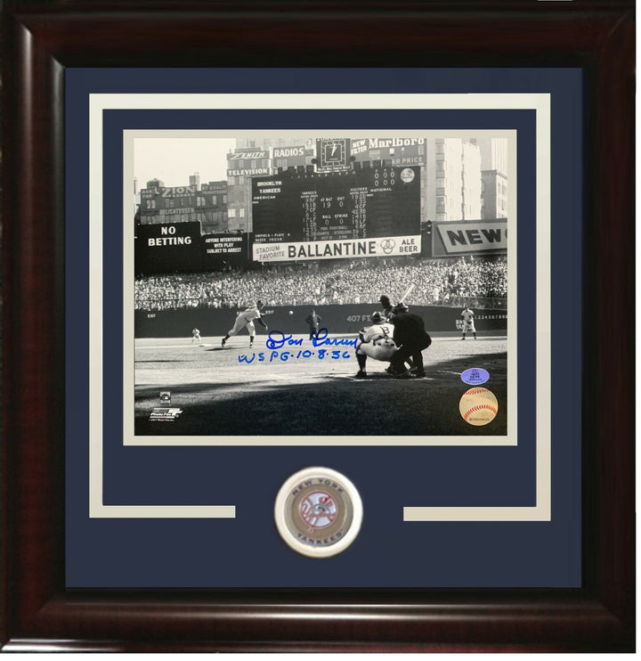 Don Larsen signed 8x10 photo Framed WS PG 1956 Auto Yankees Agent Certified Coa