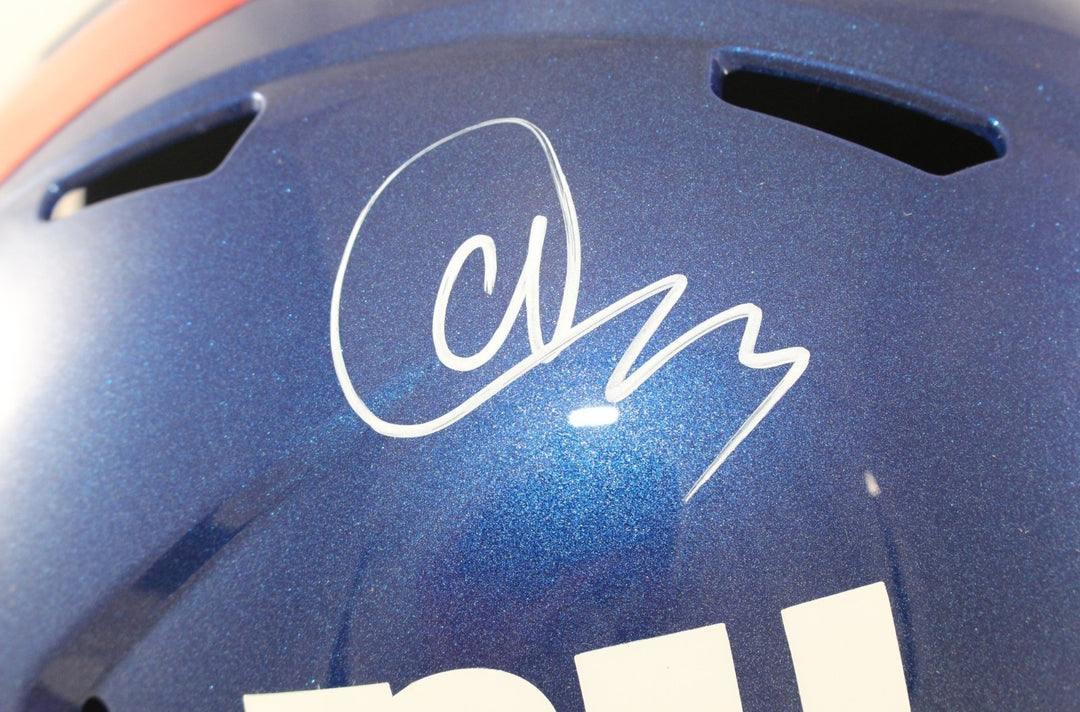 Abdul Carter Autographed New York Giants F/S Helmet Beckett Witness 56867