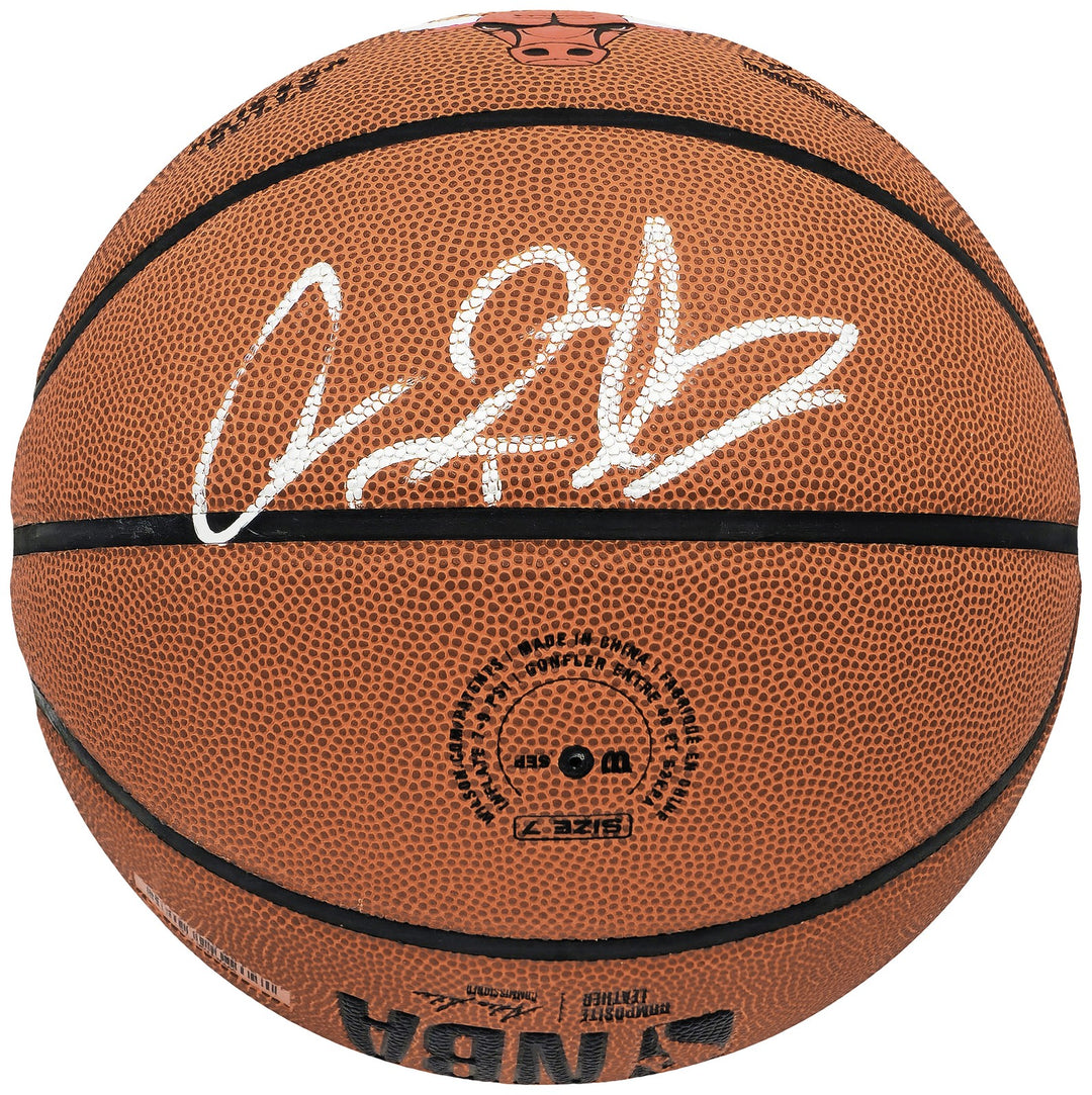 Dennis Rodman Signed Composite Leather Chicago Bulls Logo Basketball Beckett Wit