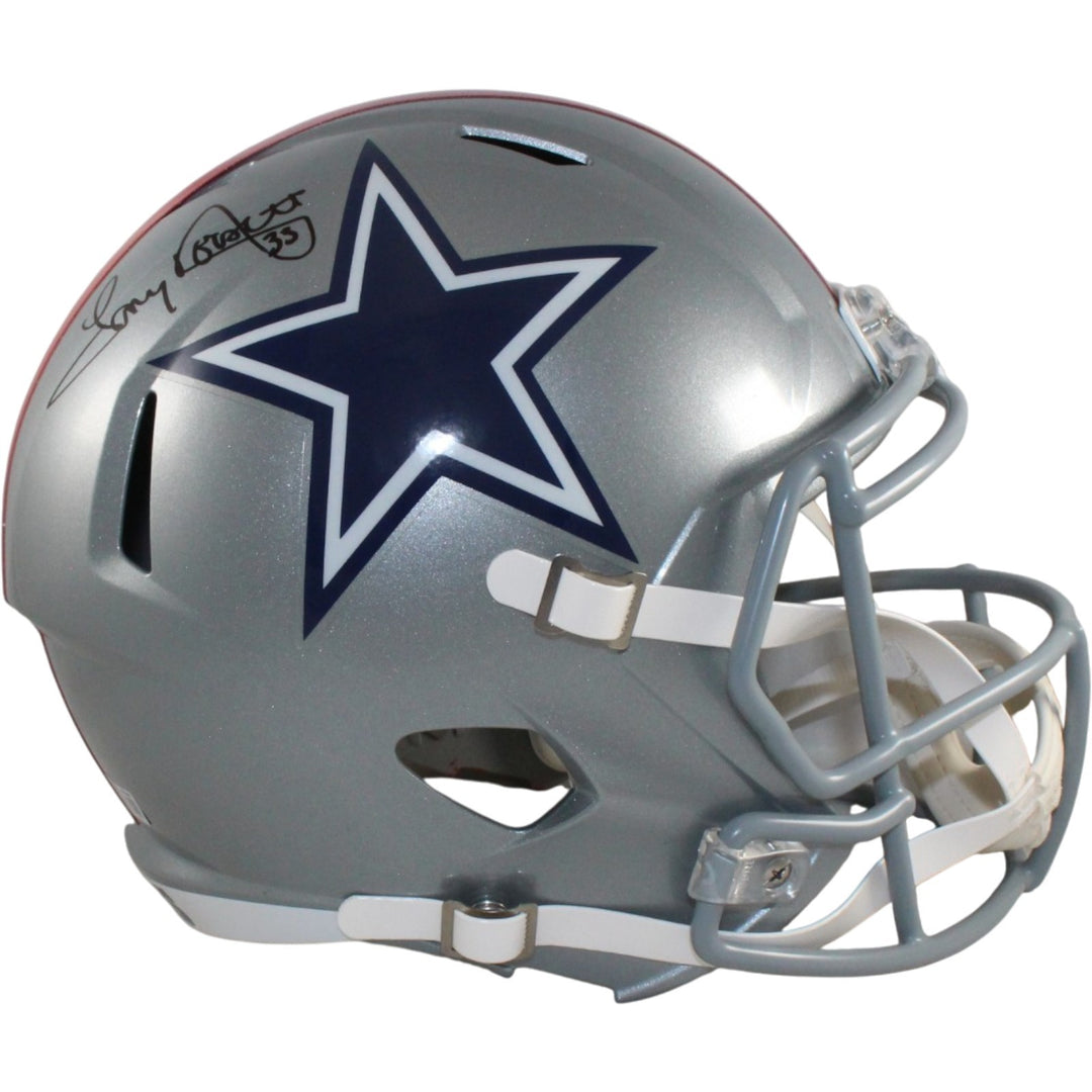 Tony Dorsett Autographed Dallas Cowboys F/S TB 76 Helmet Beckett Witness 56357