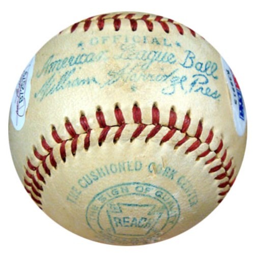 Joe DiMaggio Auto Official AL Harridge Baseball Yankees 1940s Vintage Sig PSA