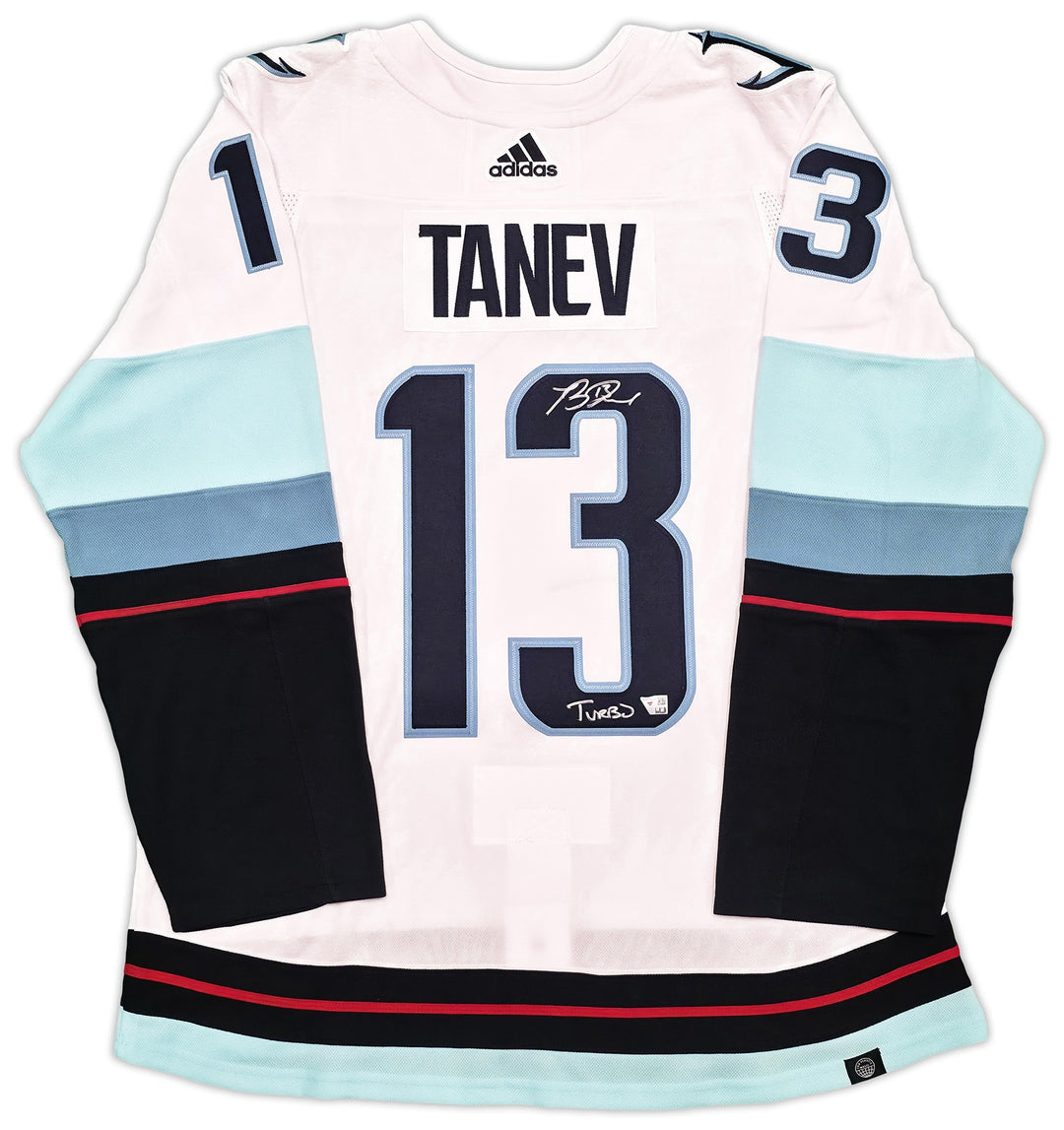Seattle Kraken Brandon Tanev Auto White Adidas Inaugural Season Jersey 54 Turbo
