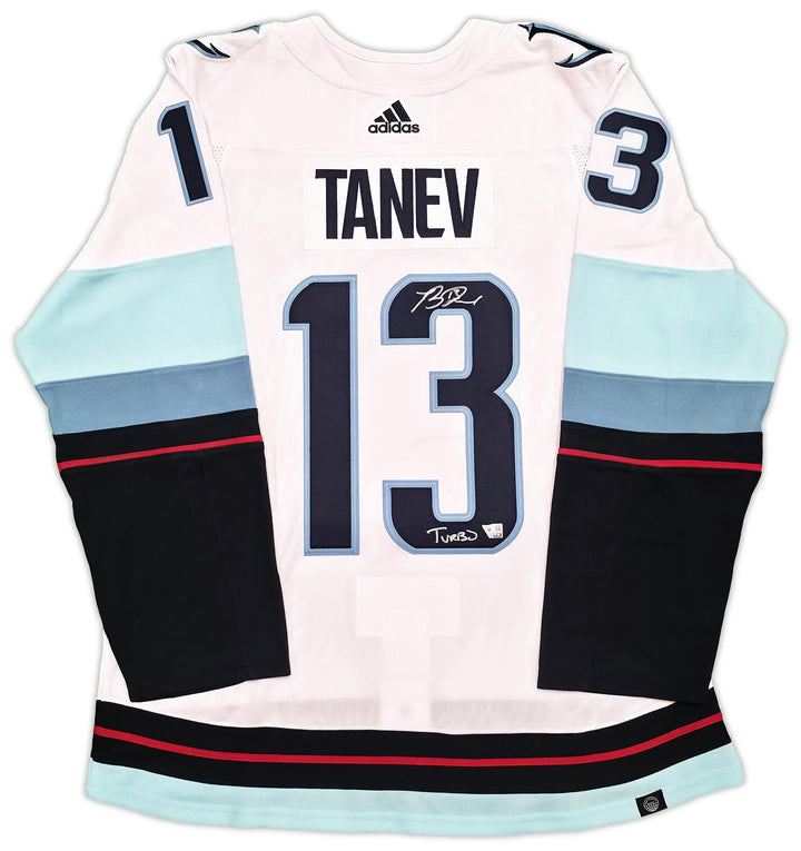 Seattle Kraken Brandon Tanev Auto White Adidas Inaugural Season Jersey 54 Turbo