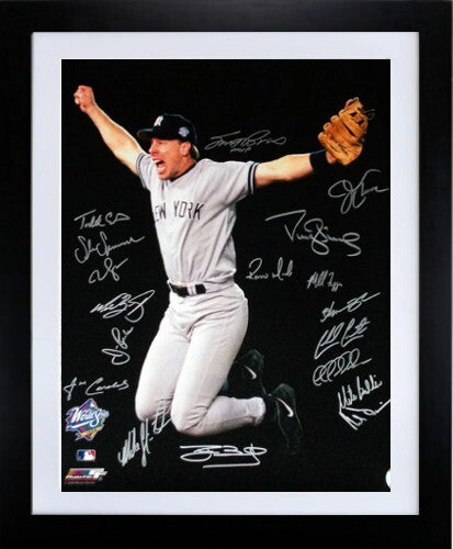 Yankees signed 16x20 Photo 1998 WS Champs Scott Brosius  MVP 18 sigs Beckett LOA