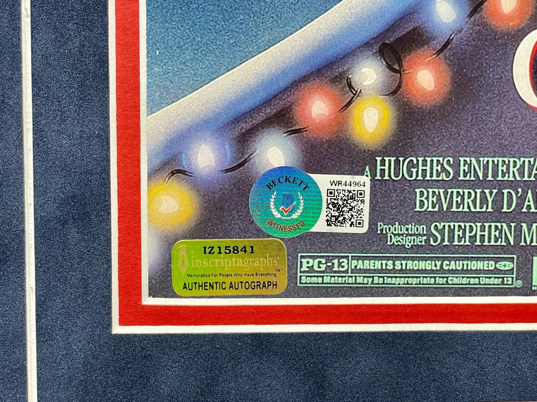 Chevy Chase Beverly D'Angelo Quaid Signed Christmas Vacation Poster Framed JSA