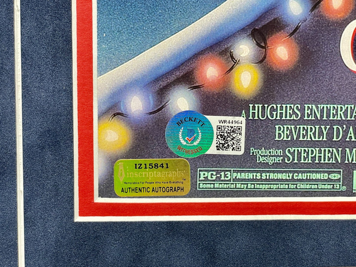 Chevy Chase Beverly D'Angelo Quaid Signed Christmas Vacation Poster Framed JSA
