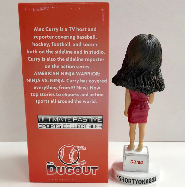 LA Kings/Angels TV host Alex Curry signed Red Ink autograph bobblehead LE /50
