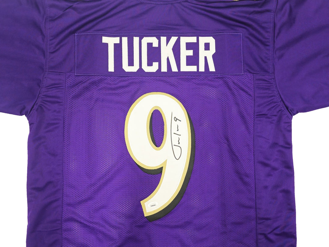 Baltimore Ravens Justin Tucker Autographed Signed Purple Jersey JSA