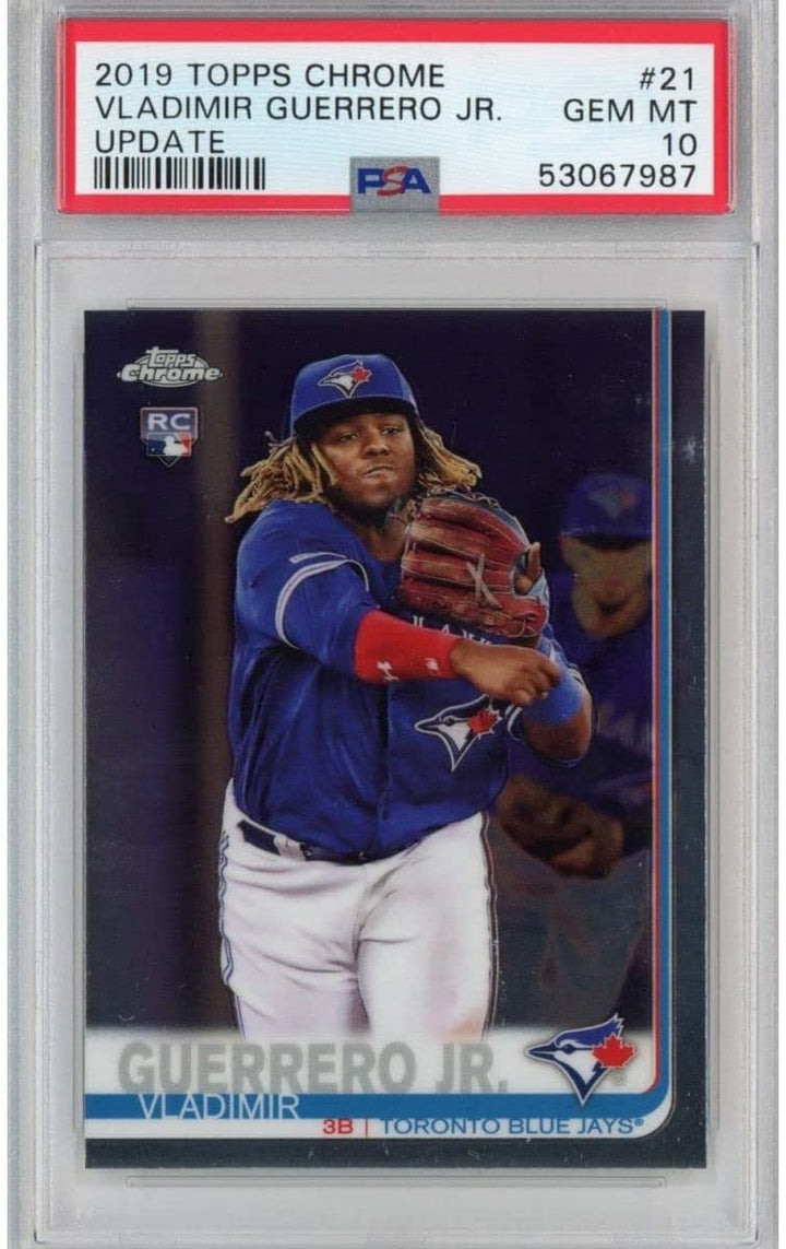 Graded 2019 Chrome Update VLADIMIR VLAD GUERRERO JR #21 RC Card PSA 10
