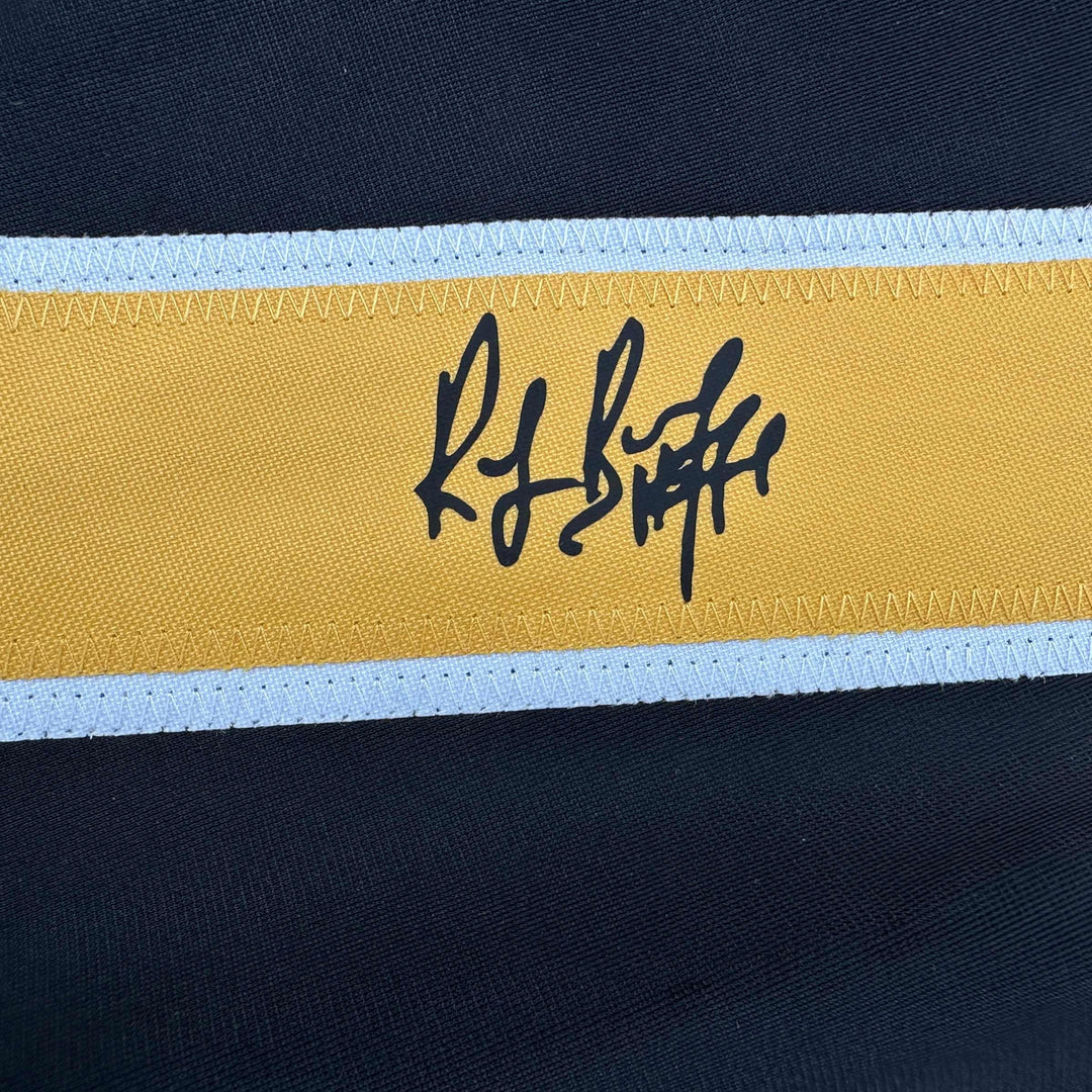 Facsimile Autographed Ray Bourque Boston Black Reprint Jersey Size Men's XL