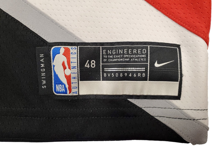 Portland Trail Blazers Damian Lillard Signed Black Nike Jersey Size L Beckett