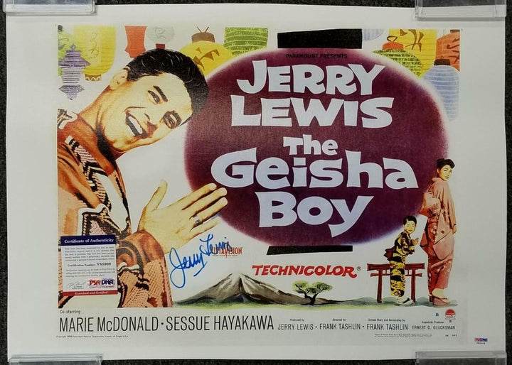 Jerry Lewis signed 16x20 Canvas Photo The Geisha Boy Autograph~ PSA/DNA COA