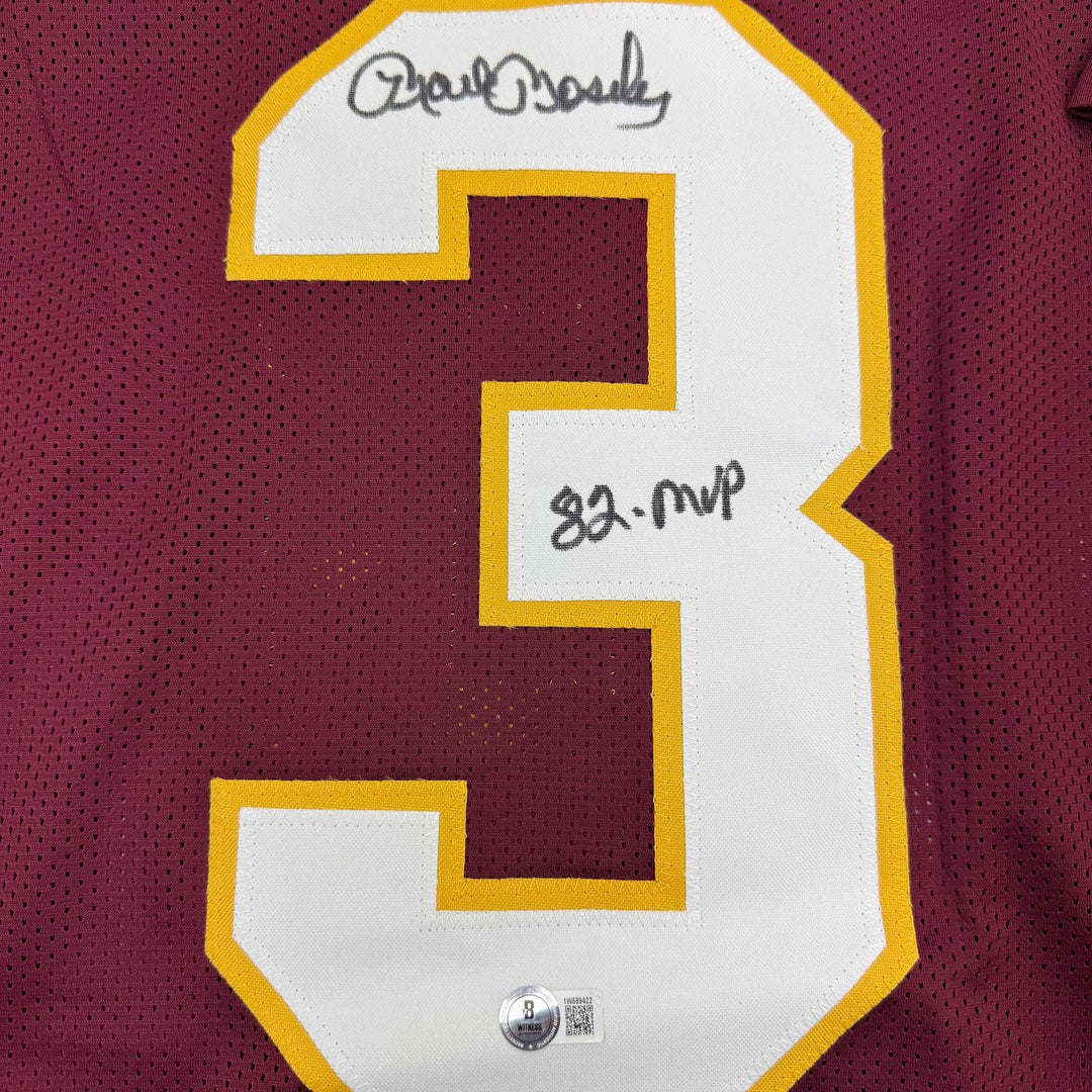 Autographed/Signed Mark Moseley 82 MVP Washington Football Jersey BAS COA