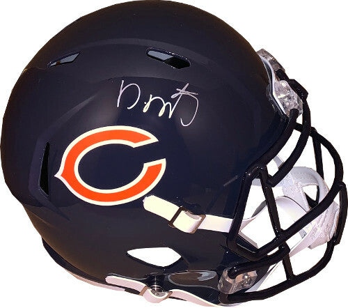 David Montgomery signed Chicago Bears Riddell FS Speed Rep Helmet- JSA ITP Holo