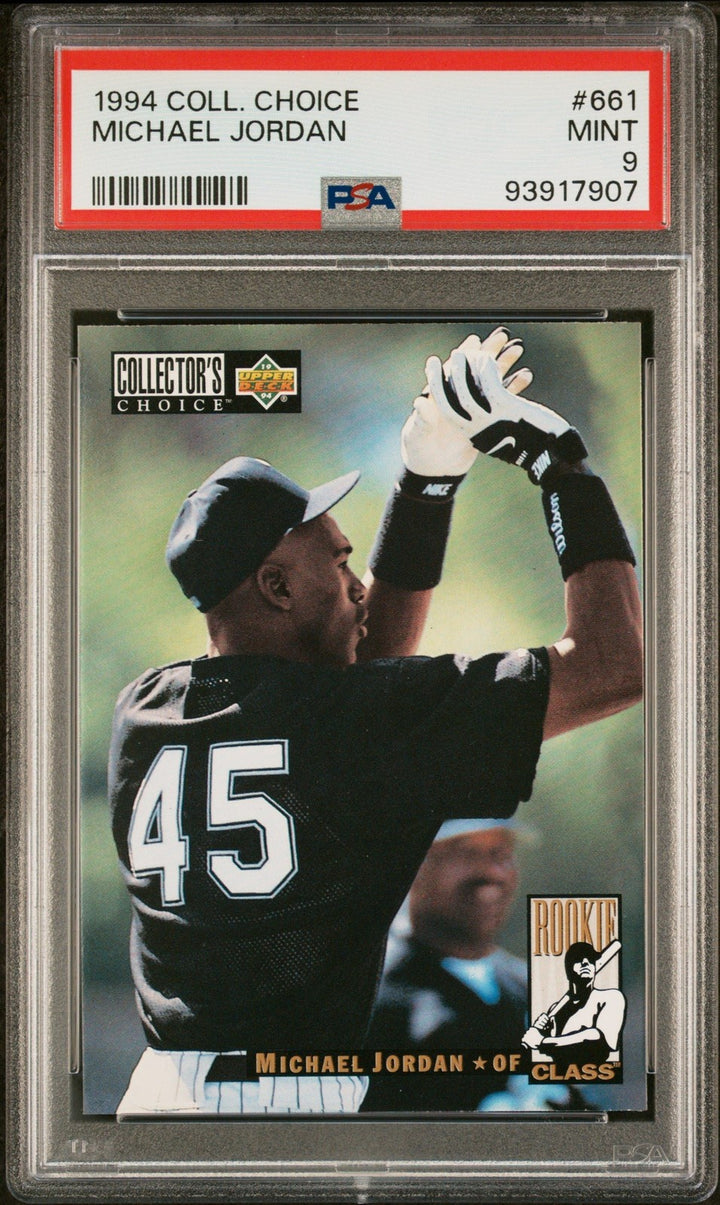 Graded 1994 Collector's Choice Michael Jordan #661 Rookie RC Card PSA 9