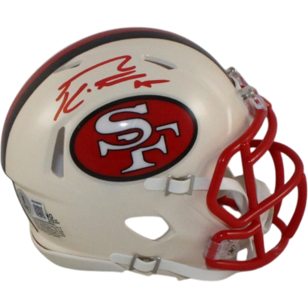 George Kittle Autographed San Francisco 49ers Retro Mini Helmet Beckett W 55459