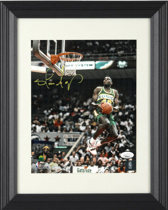Shawn Kemp signed Seattle SuperSonics NBA 8X10 Photo Framed- JSA- Dunk Contest