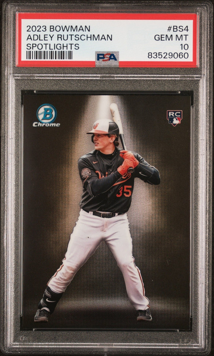 Graded 2023 Topps Bowman Adley Rutschman #BS4 Spotlights RC Card PSA 10