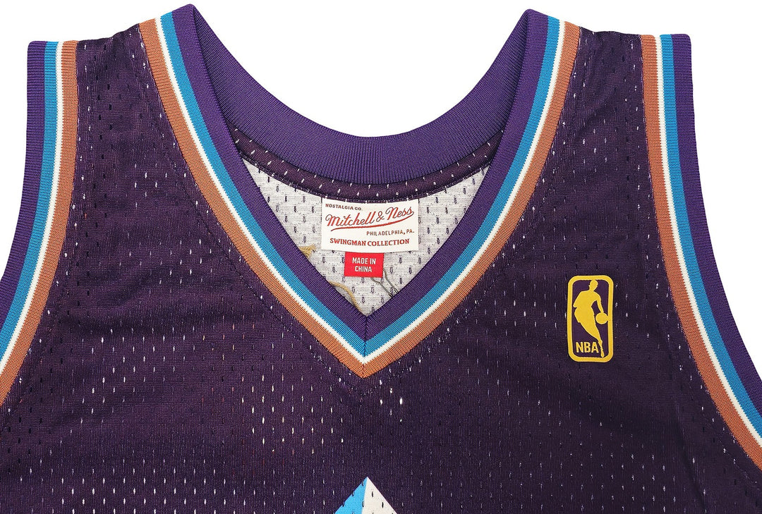Jazz John Stockton Auto Purple Auth Mitchell Ness 96 Swingman Road Jersey XL BAS