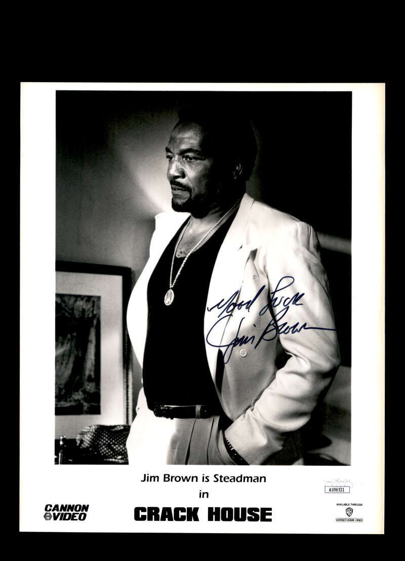 Jim Brown JSA Coa Signed 8x10 Photo Crack House Autograph
