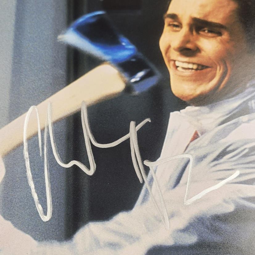 Christian Bale signed American Psycho 11x14 photo #1 autograph Beckett BAS Holo