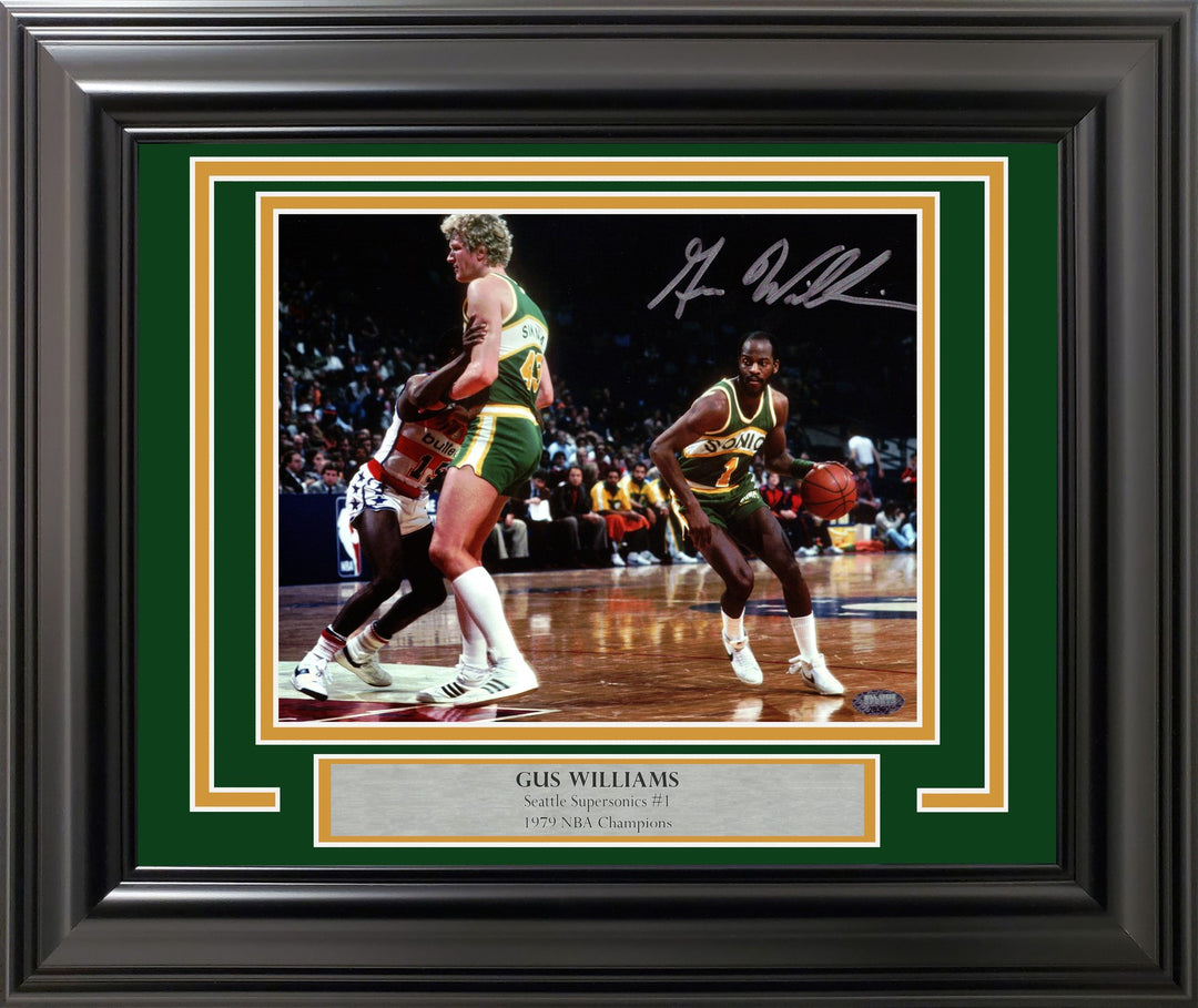 Gus Williams Signed Framed 8x10 Photo Seattle Supersonics MCS Holo