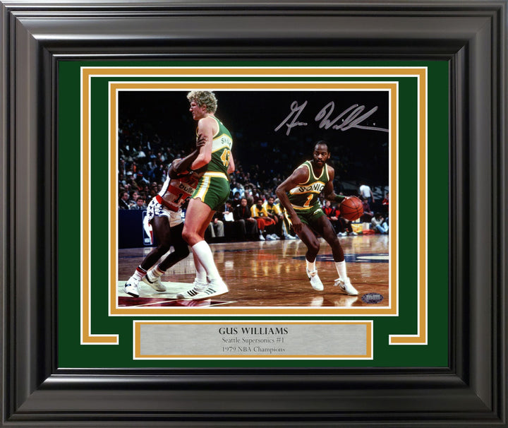 Gus Williams Signed Framed 8x10 Photo Seattle Supersonics MCS Holo