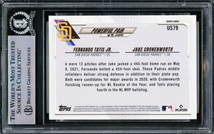 Fernando Tatis Jr. Signed 2021 Topps Update Card #US79 San Diego Padres Beckett