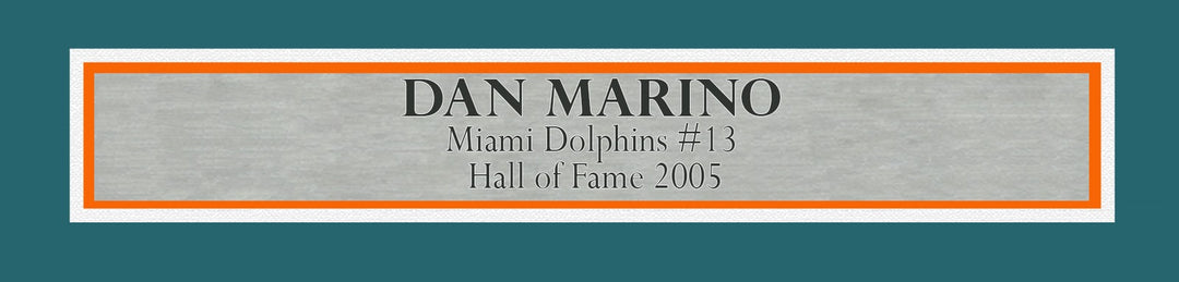 Miami Dolphins Dan Marino Signed Framed Teal Jersey Beckett BAS