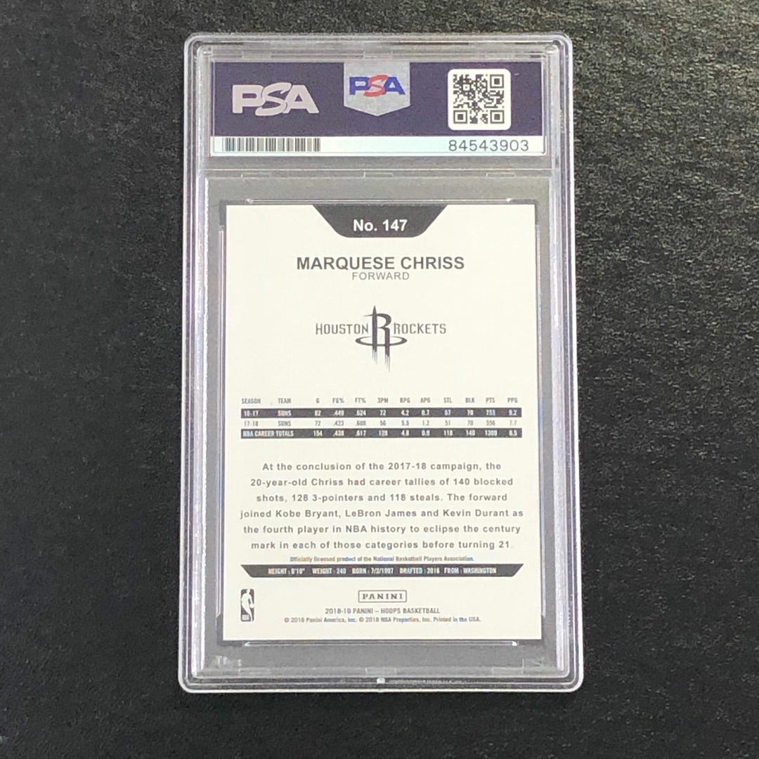 2018-19 NBA Hoops #147 MARQUESE CHRISS Signed Card AUTO PSA Slabbed Rockets