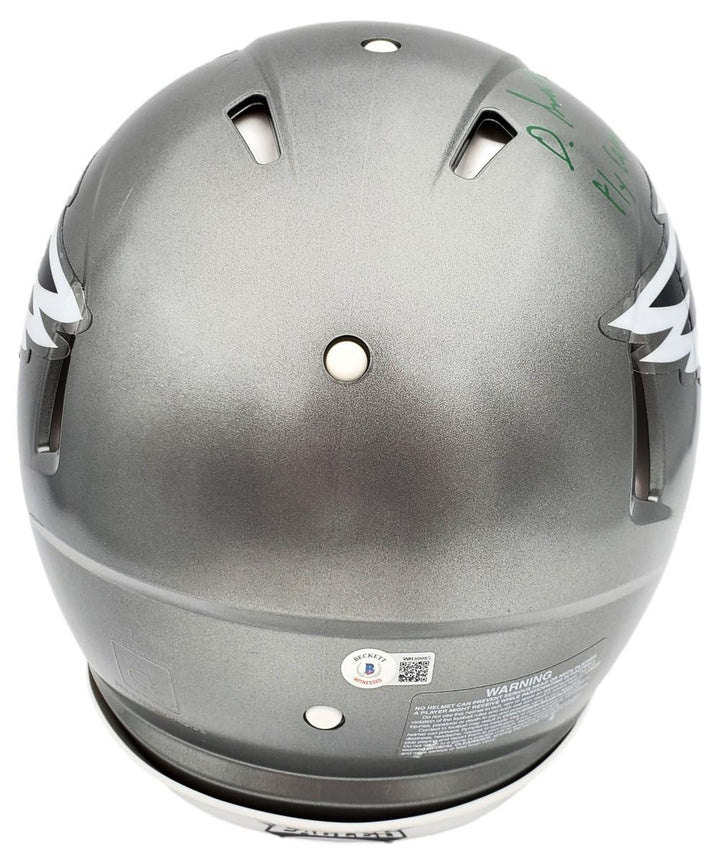 DeVonta Smith Signed Eagles FS Flash Authentic Speed Helmet Fly Eagle BAS