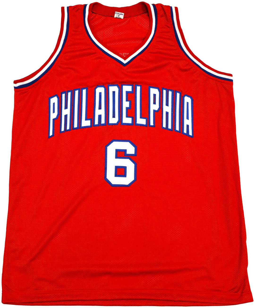 Philadelphia 76ers Julius "Dr. J" Erving Signed Red Jersey Beckett Wit